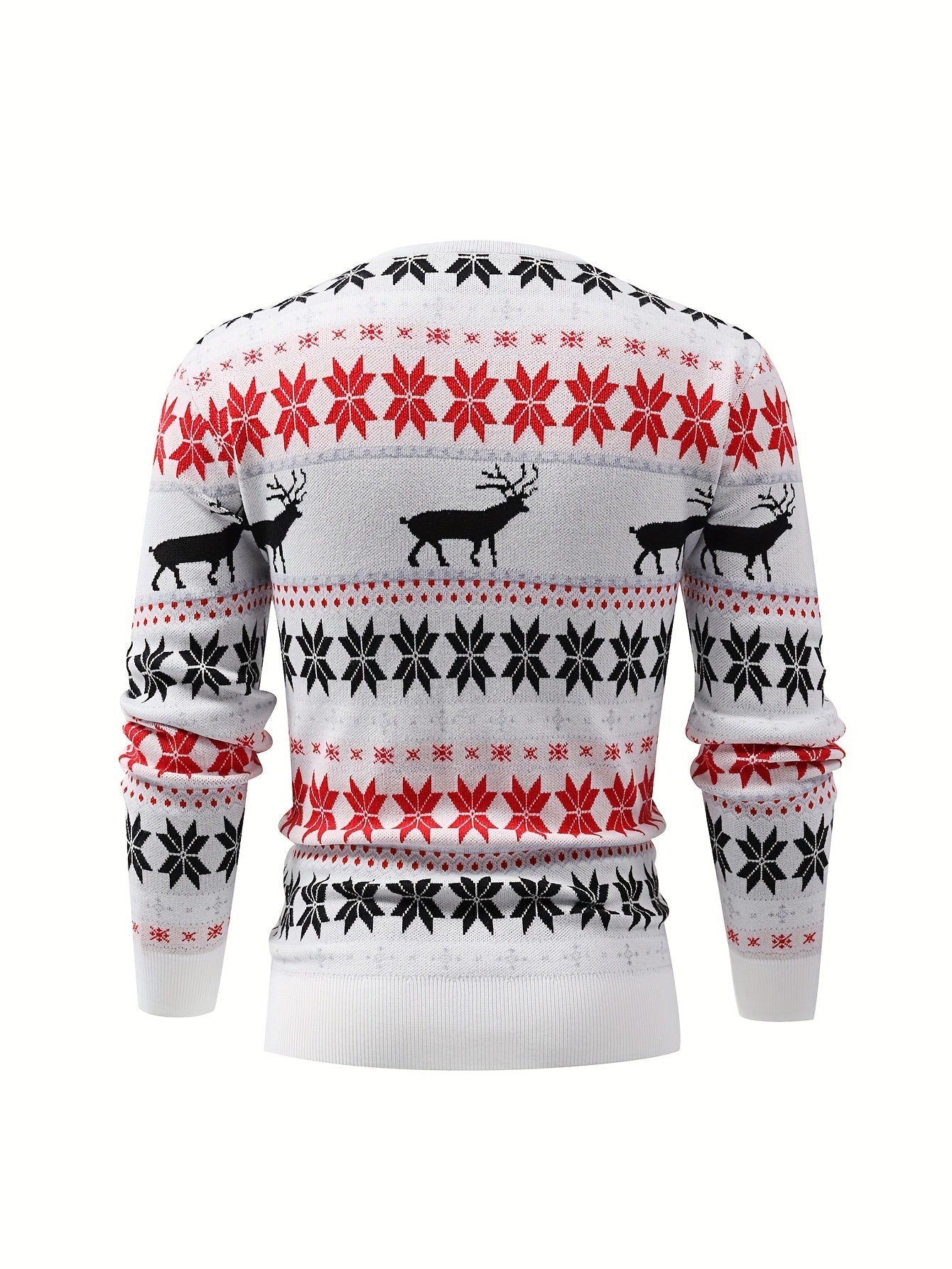Dzianinowy sweter warkoczowy ze wzorem œwiątecznym