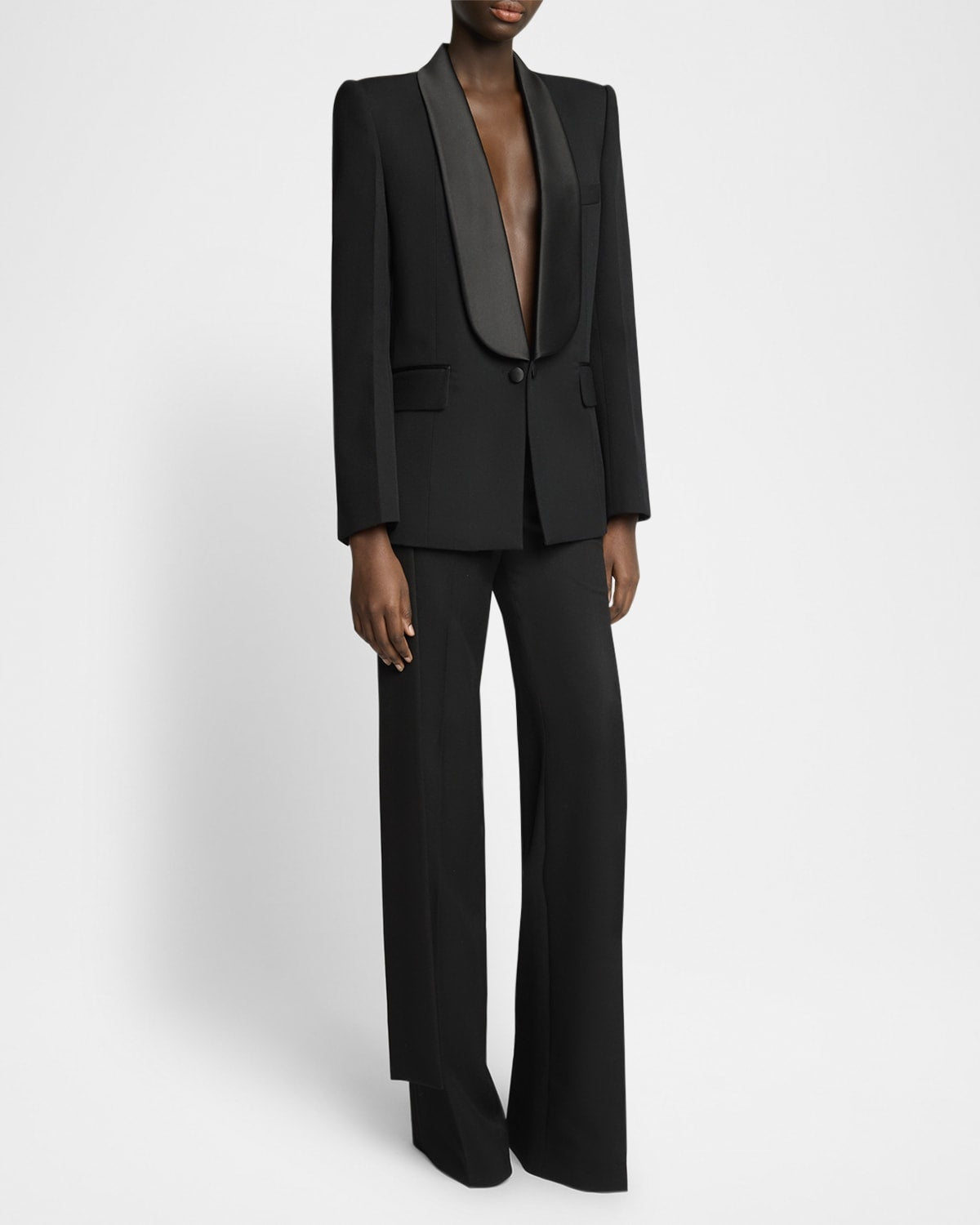 Marynarka smokingowa z kołnierzem szalowym w kolorze czarnym