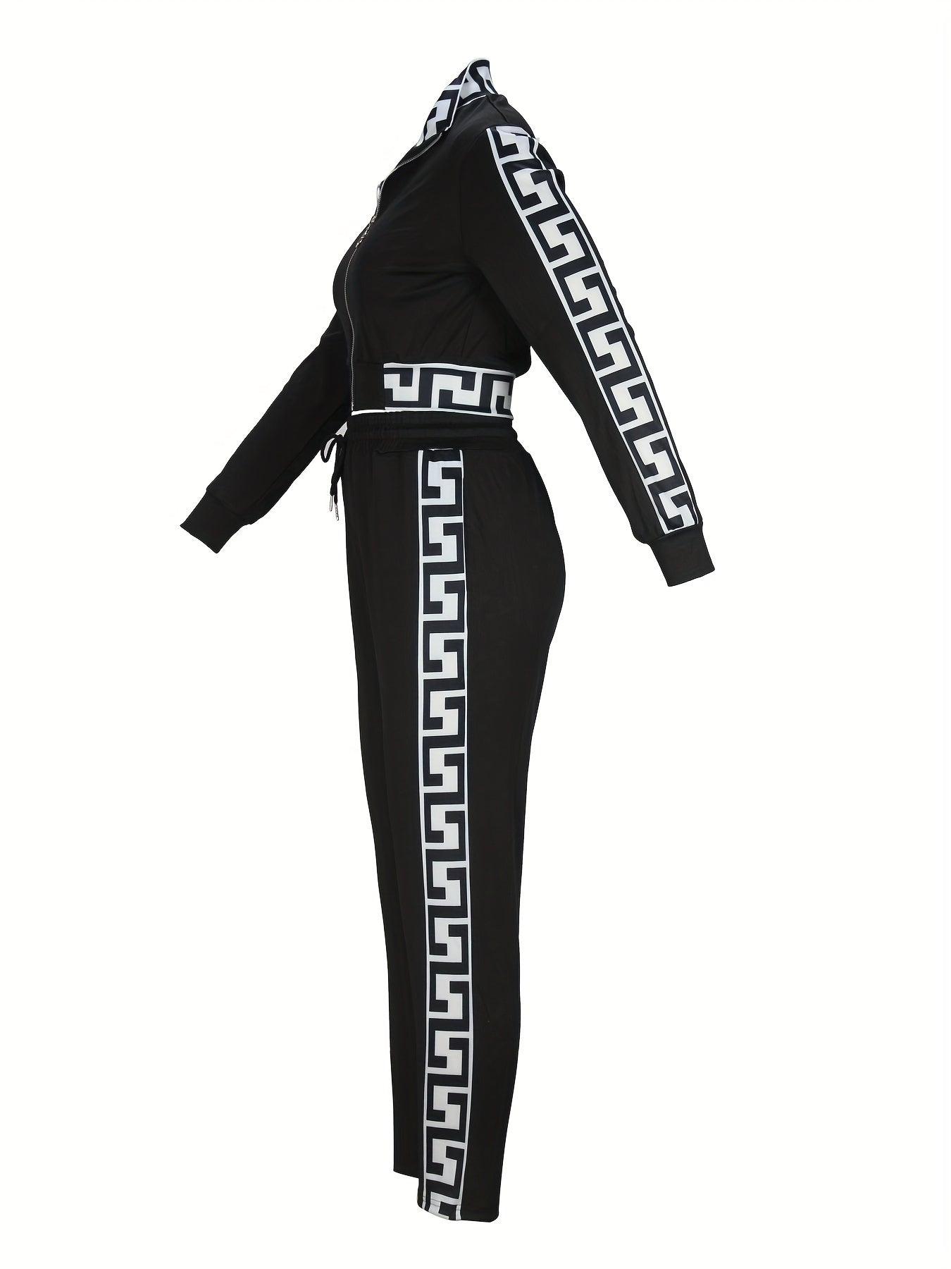 Sportowa kamizelka i spodnie z kontrastową lamówką