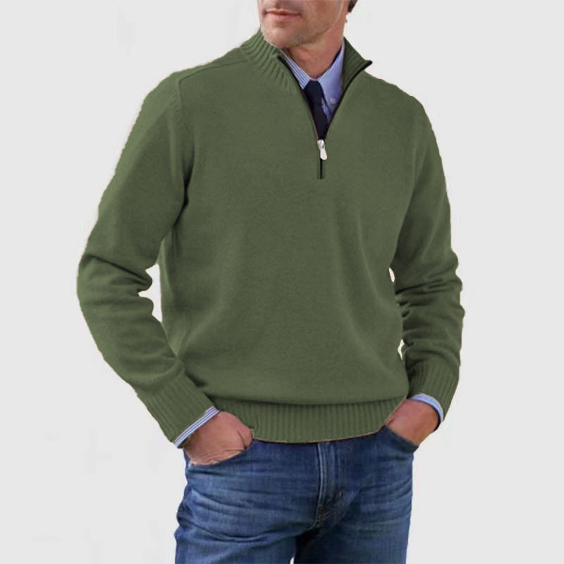 Sweter mêski z zamkiem do poęowy
