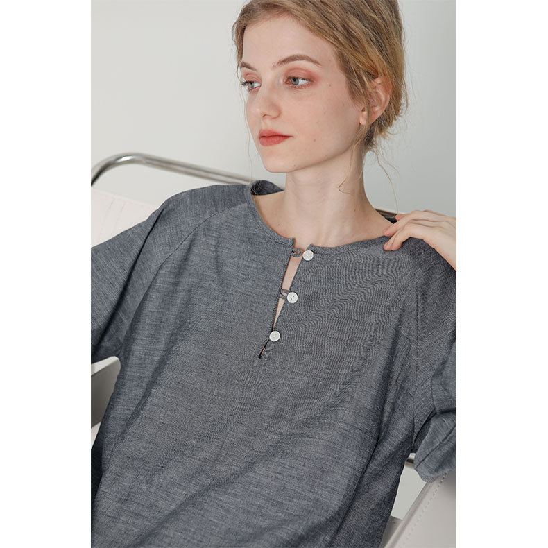 Damski dwuwarstwowy zestaw t-shirtu i spodni w stylu jeansu z siateczki