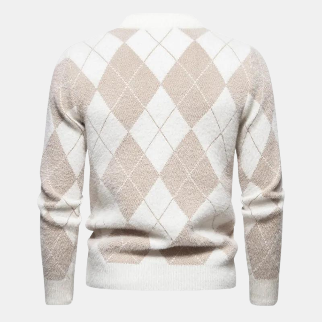 Wygodny, dzianinowy sweter mêski