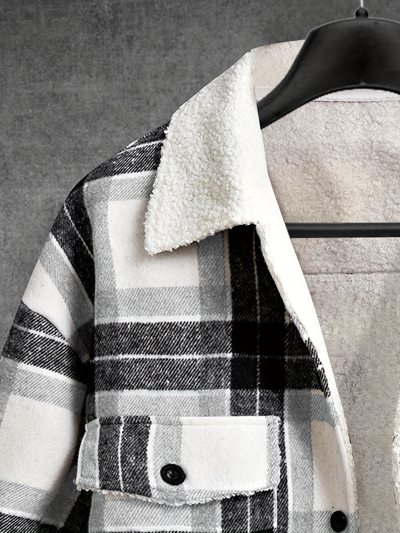 Bluza z polarową podszewką w kratkê