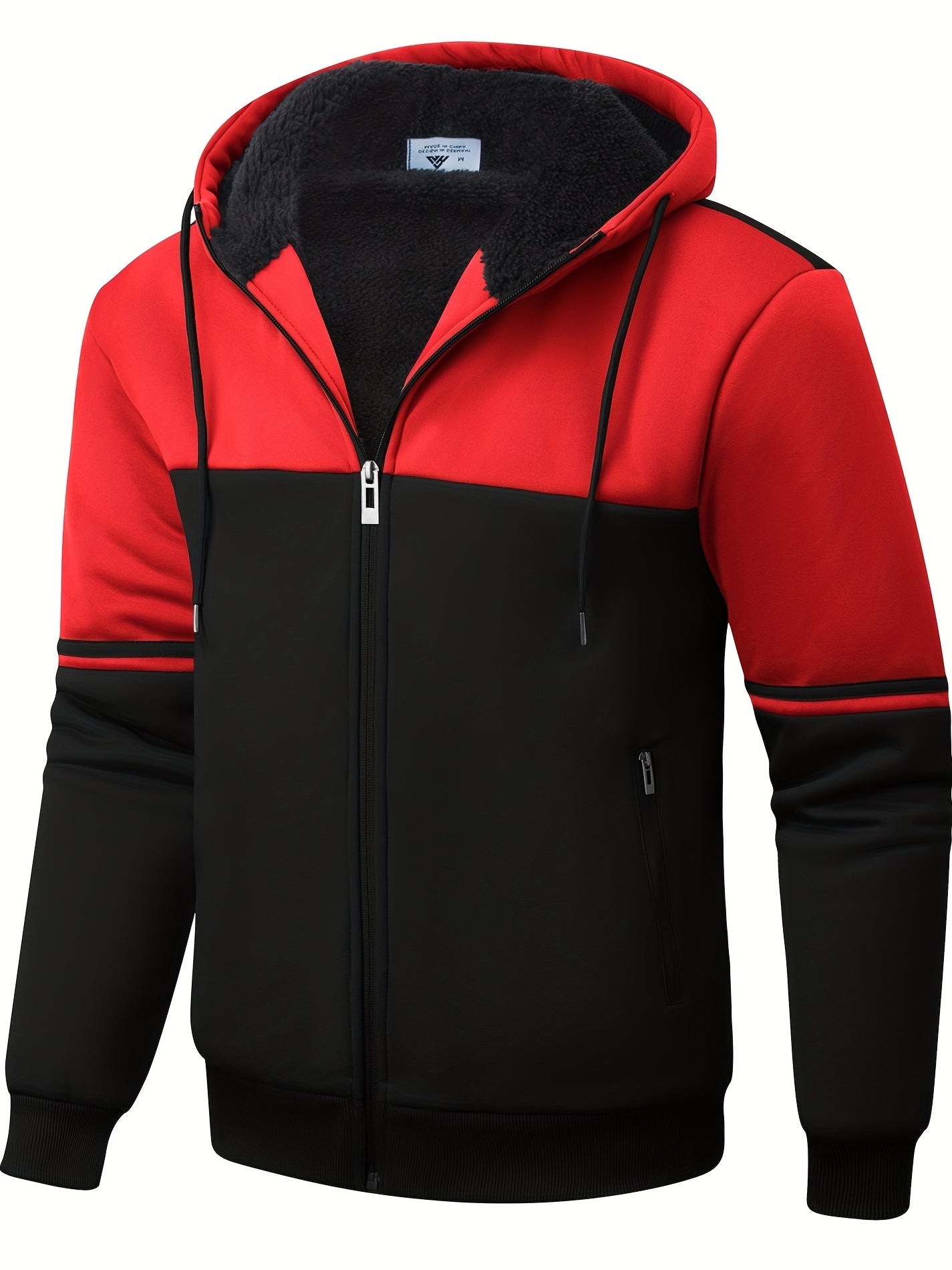 Mêska futrzana bluza z kapturem