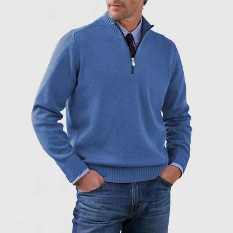 Sweter mêski z zamkiem do poęowy
