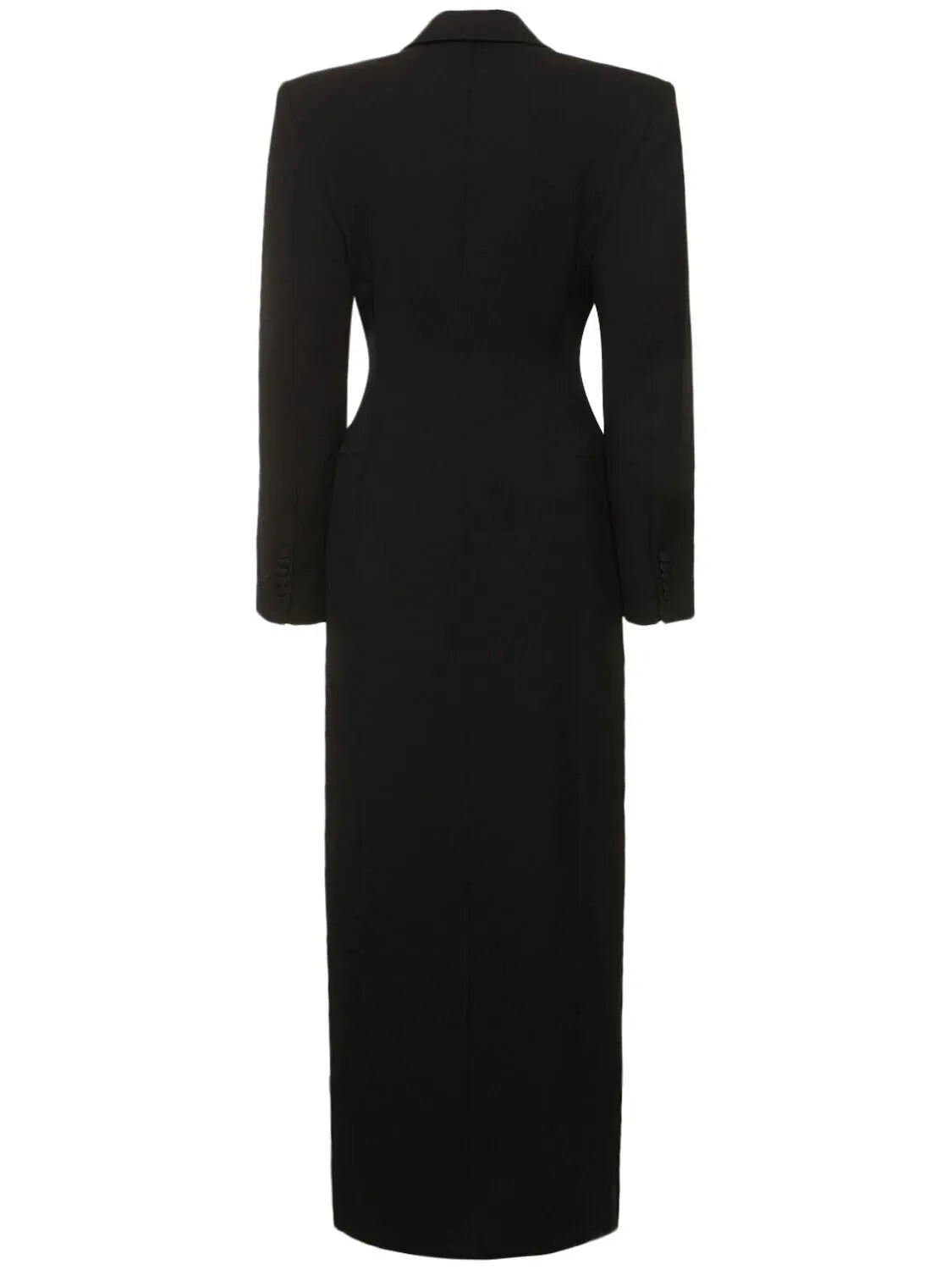 Płaszcz smokingowy z wełny licowej w kolorze czarnym