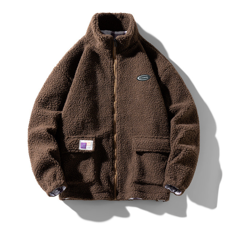 Pluszowa kurtka bomber