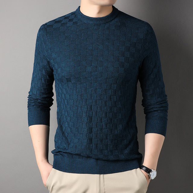 Mêski sweter z dzianiny baweęnianej