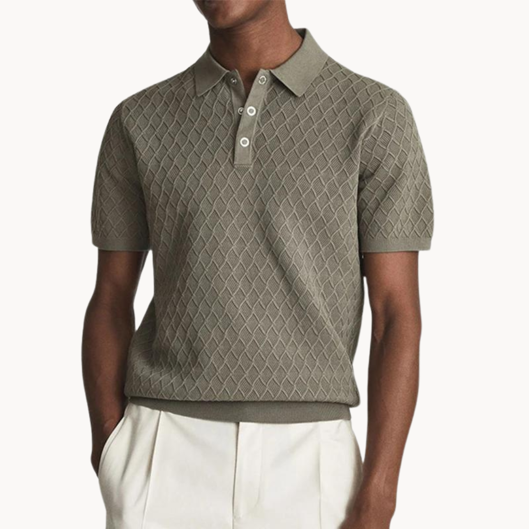 Koszulka polo Luxe getextureerd
