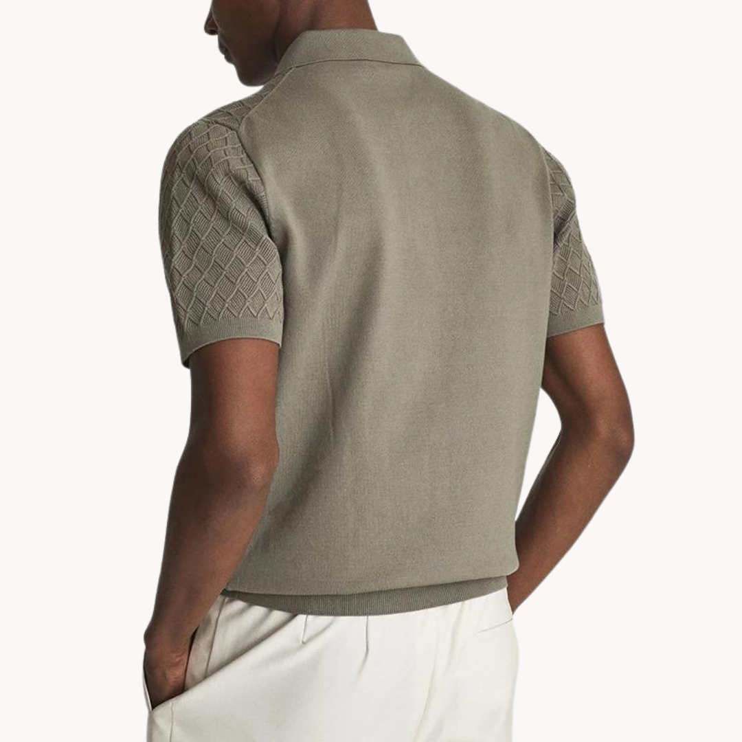 Koszulka polo Luxe getextureerd