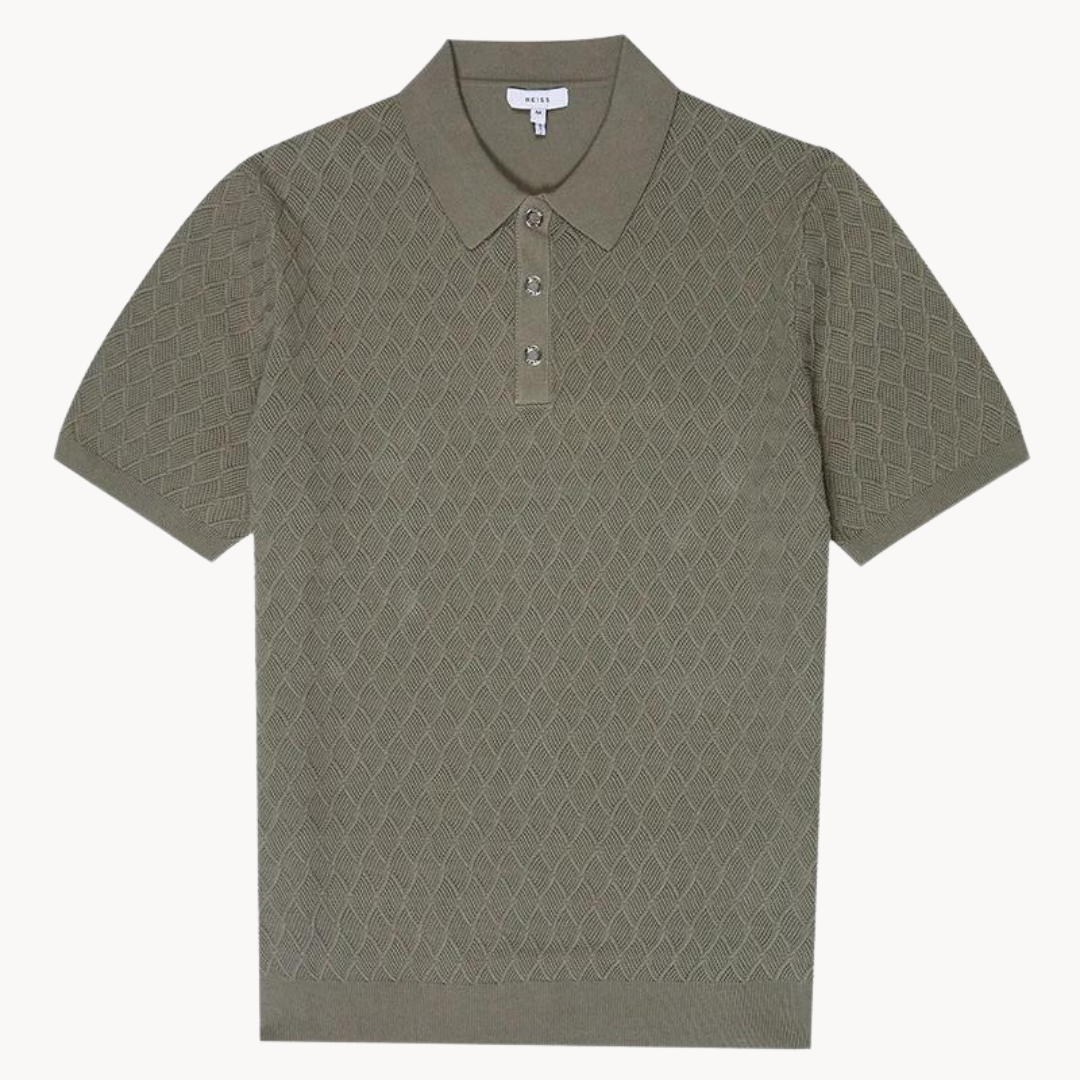 Koszulka polo Luxe getextureerd