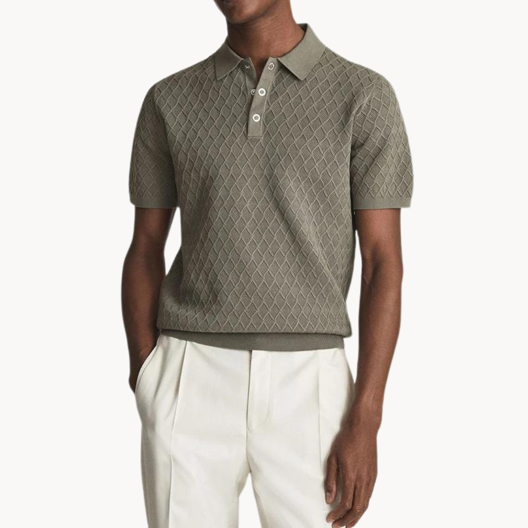 Koszulka polo Luxe getextureerd