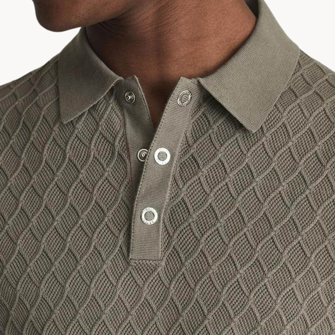 Koszulka polo Luxe getextureerd