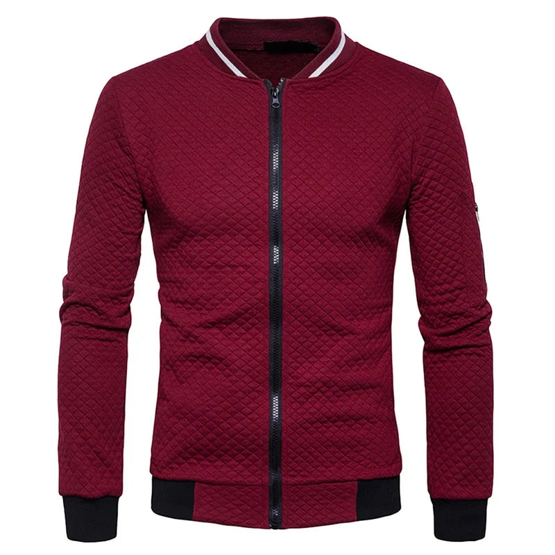 Strukturalny sweter zapinany na zamek