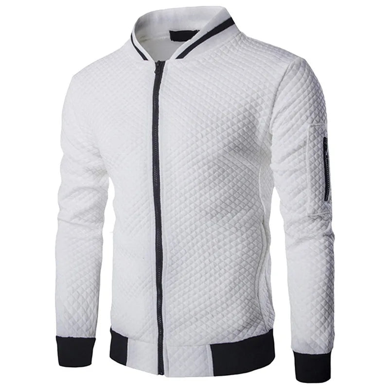 Strukturalny sweter zapinany na zamek