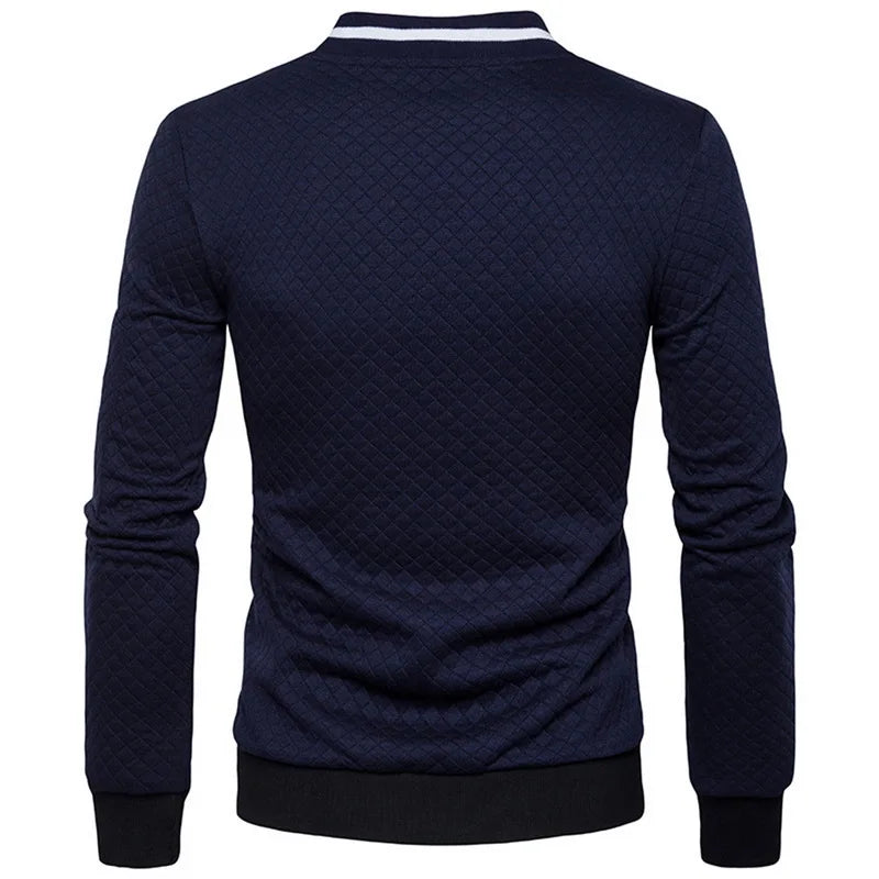 Strukturalny sweter zapinany na zamek