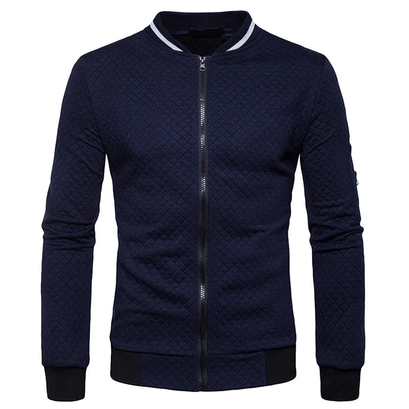 Strukturalny sweter zapinany na zamek