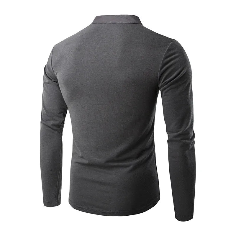 T-shirt z dęugim rêkawem, zapinany na guziki
