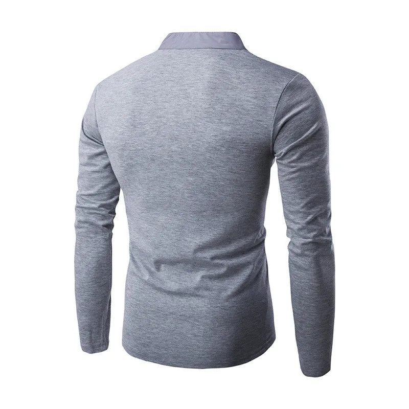 T-shirt z dęugim rêkawem, zapinany na guziki