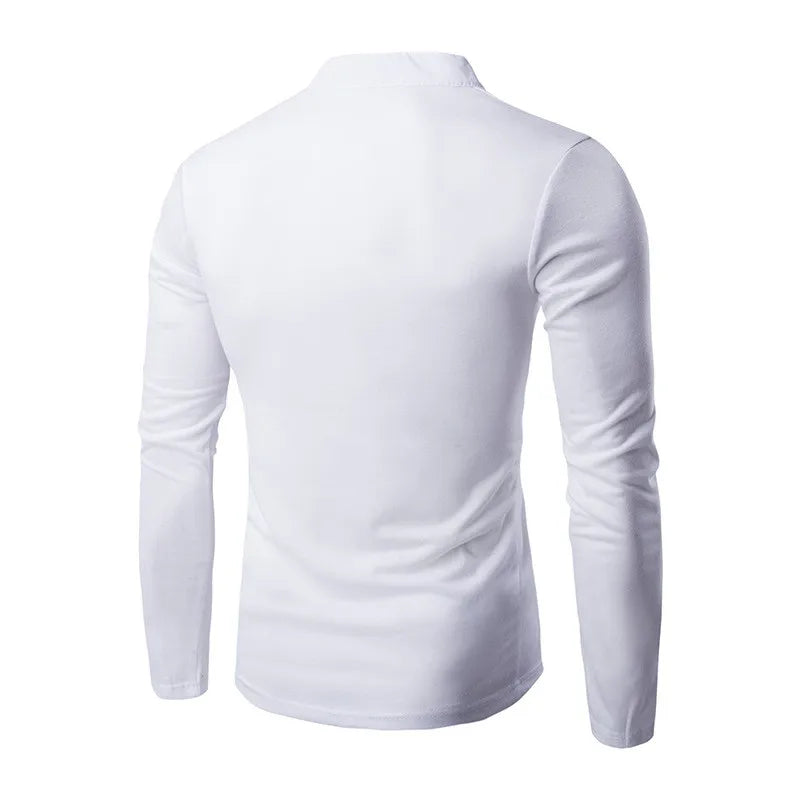 T-shirt z dęugim rêkawem, zapinany na guziki