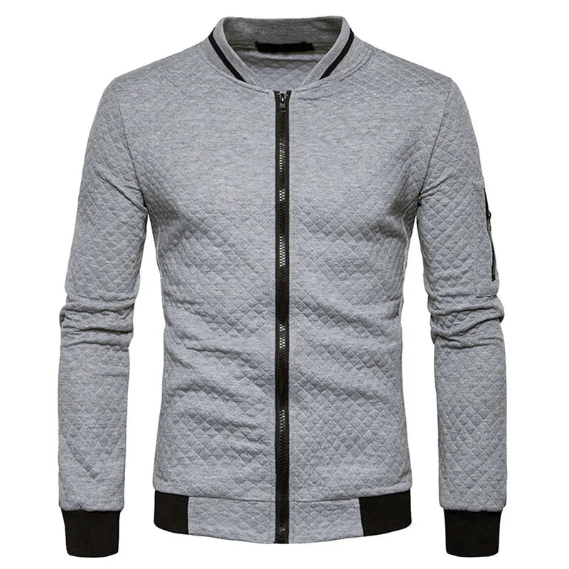 Strukturalny sweter zapinany na zamek