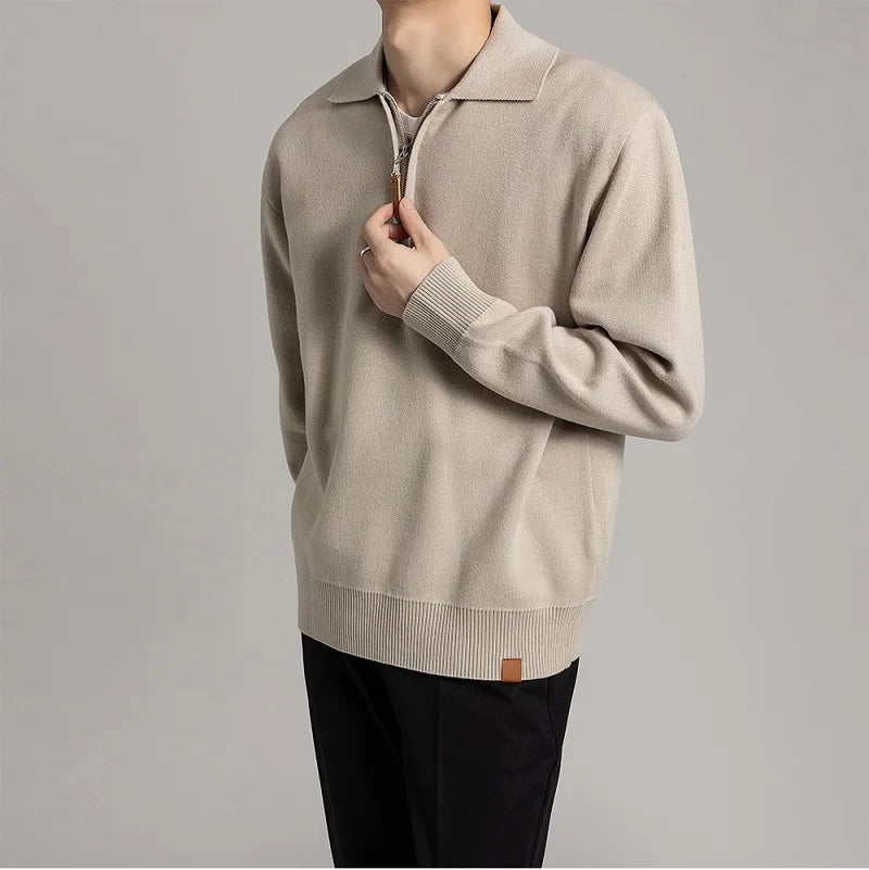 Sweter zapinany na zamek do poęowy