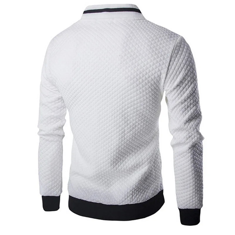 Strukturalny sweter zapinany na zamek