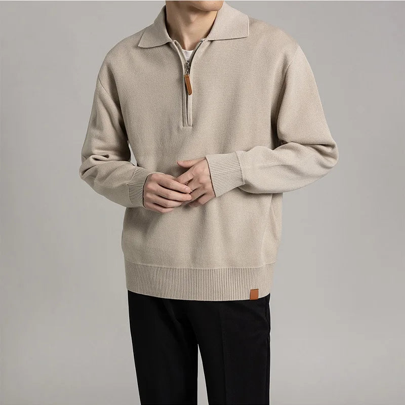 Sweter zapinany na zamek do poęowy