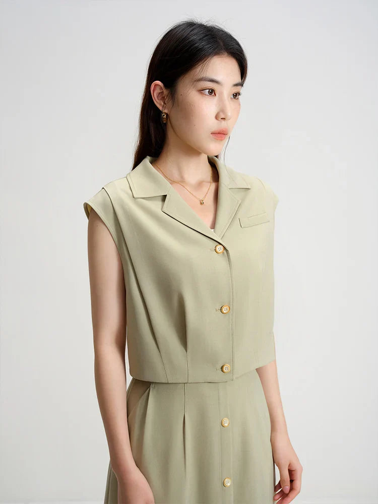 Letni zestaw bezrękawnik i spódnica Vintage Commuter