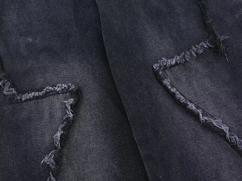 Przecierane jeansy typu oversize