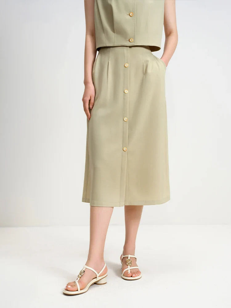 Letni zestaw bezrękawnik i spódnica Vintage Commuter