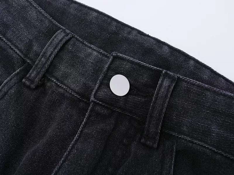 Przecierane jeansy typu oversize