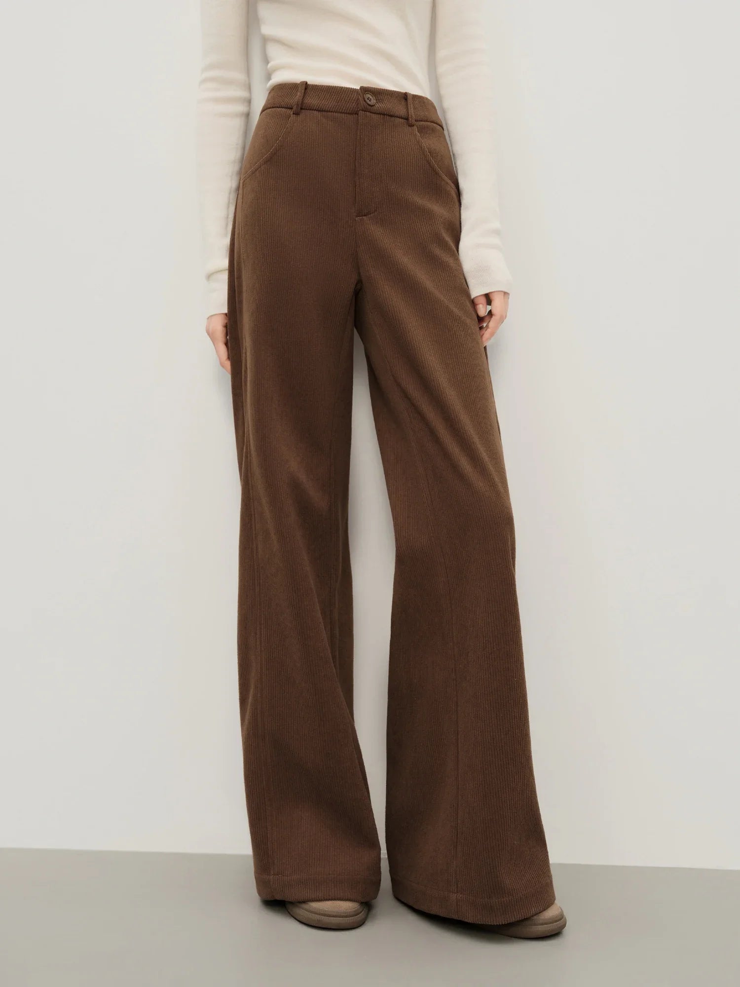 Spodnie casualowe w jodełkę