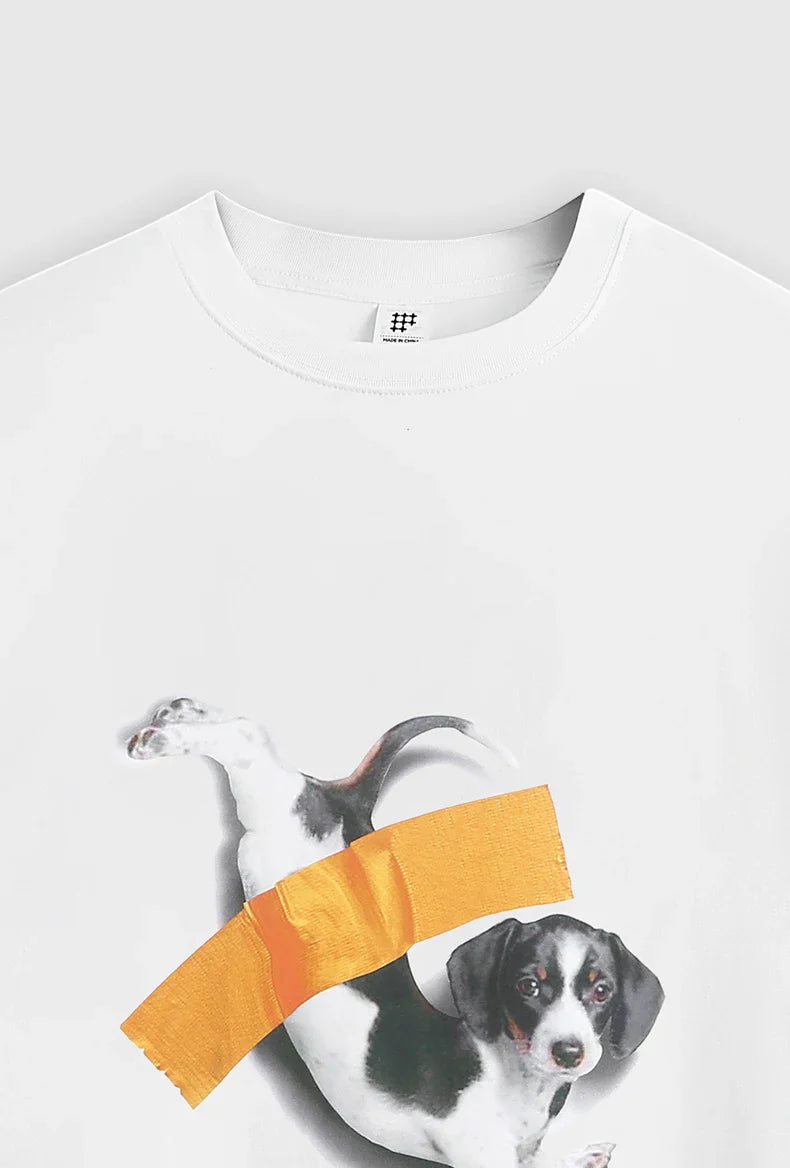 T-shirt z nadrukiem szczeniaka