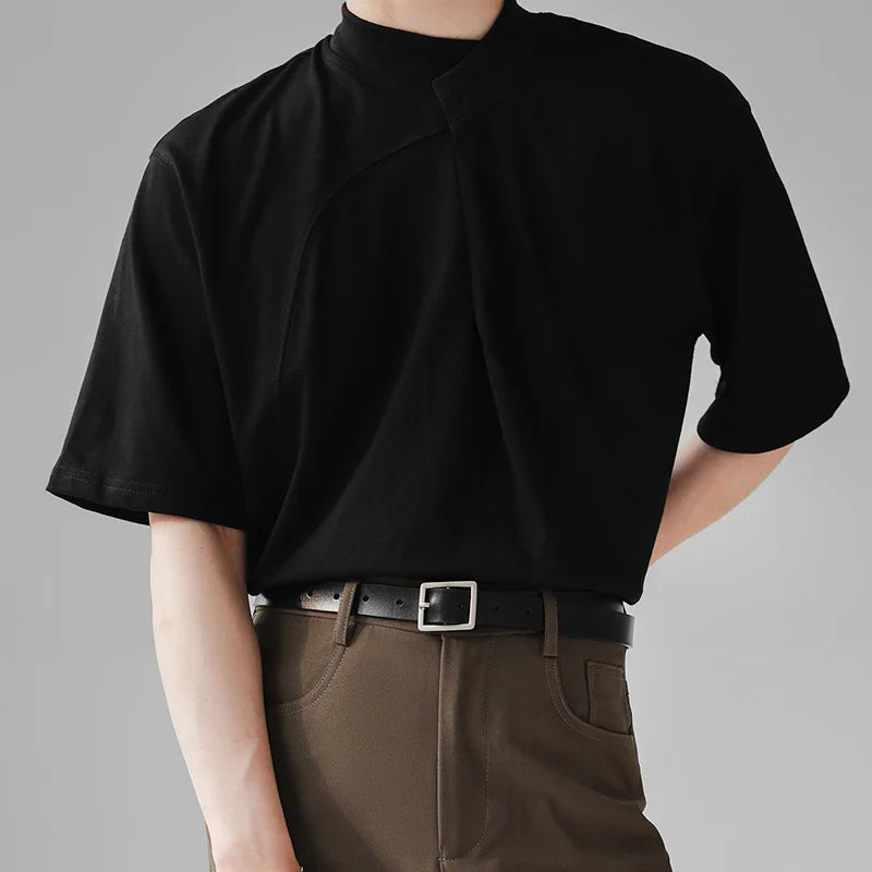 T-shirt z golfem i krótkimi rêkawami