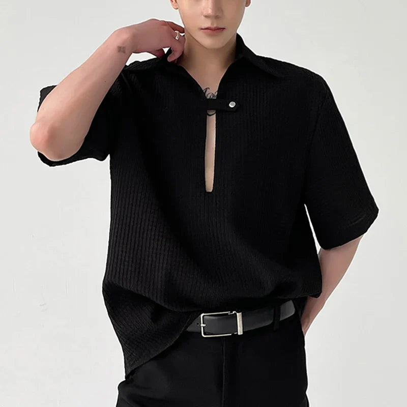 Koszula w paski z dęugim rêkawem i klapami