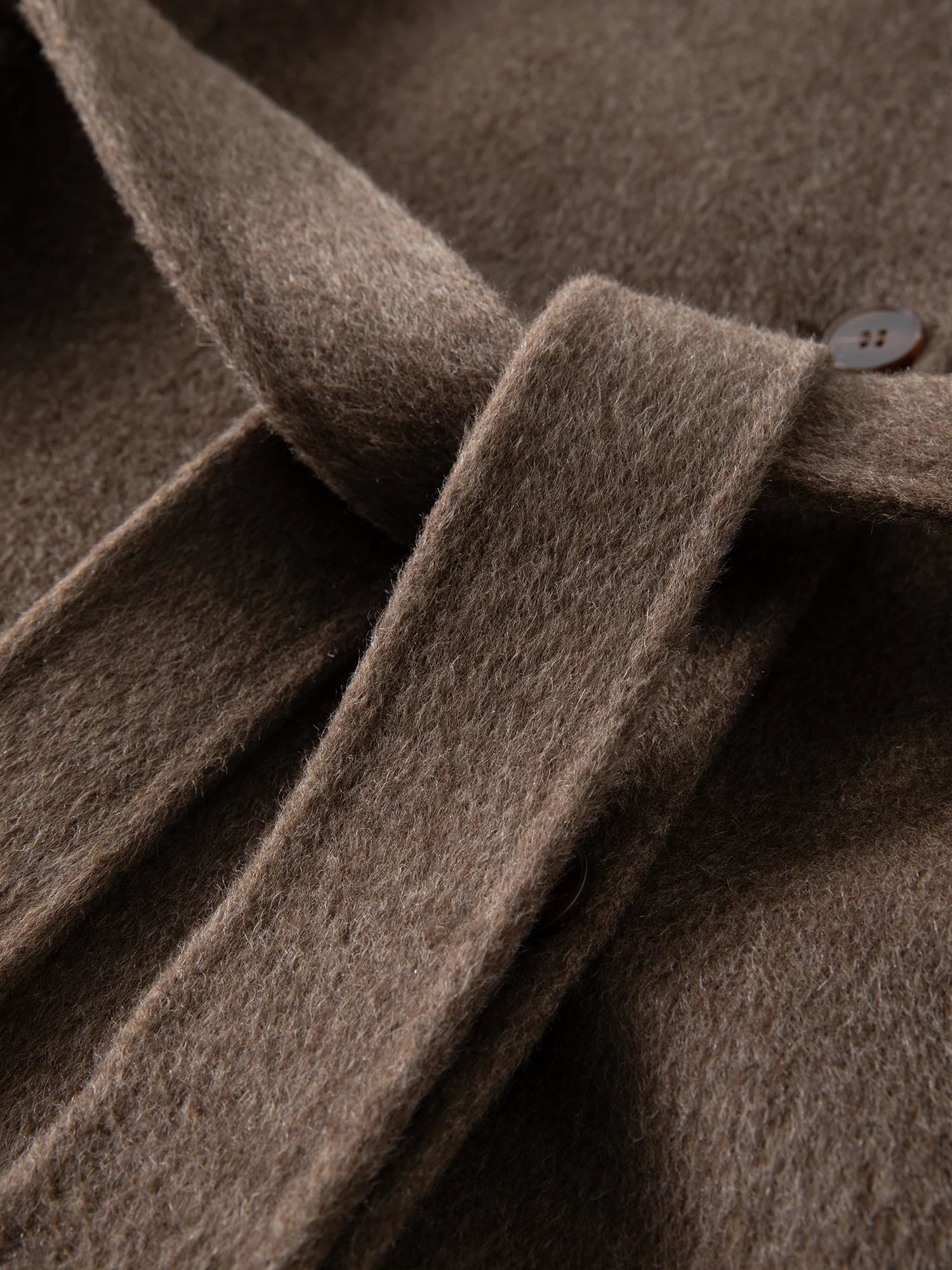 Wełniany płaszcz dwustronny długi