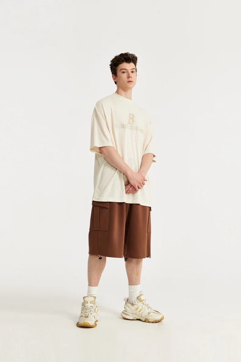 T-shirt oversize ze stójką