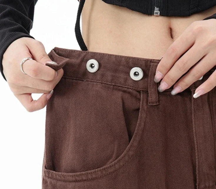 Casualowe jeansy z wysokim stanem