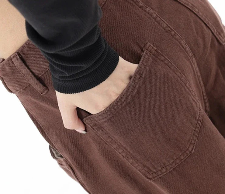 Casualowe jeansy z wysokim stanem