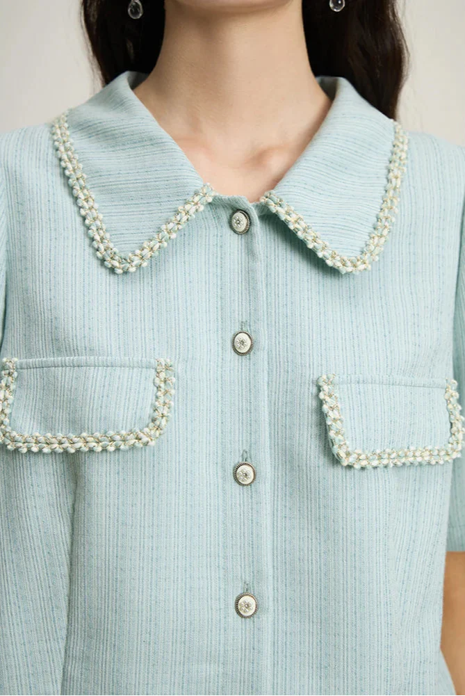 Elegancki klasyczny komplet top i spódnica