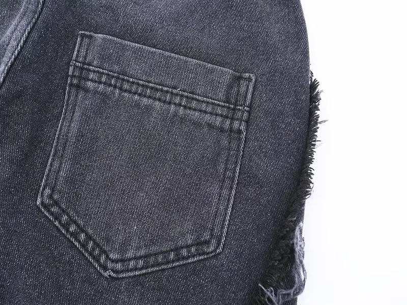Przecierane jeansy typu oversize