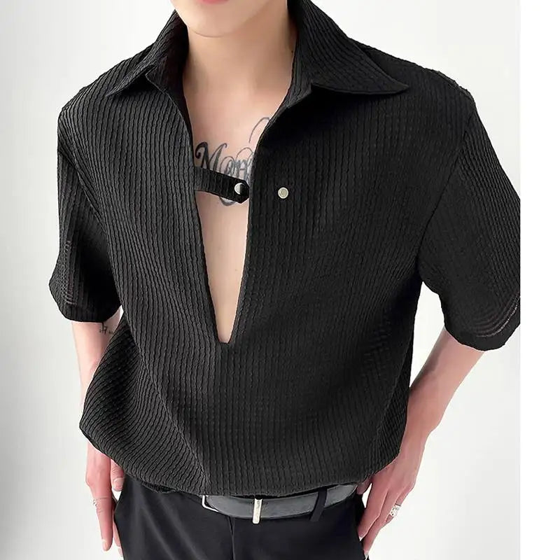 Koszula w paski z dęugim rêkawem i klapami