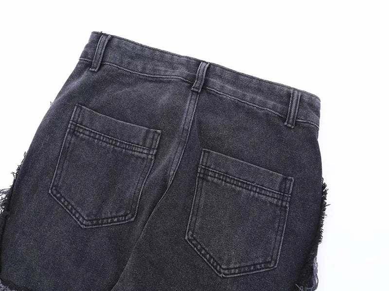 Przecierane jeansy typu oversize