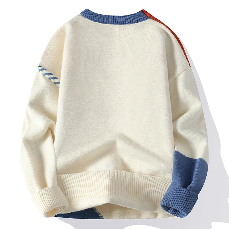 Sweter mieszany w stylu retro