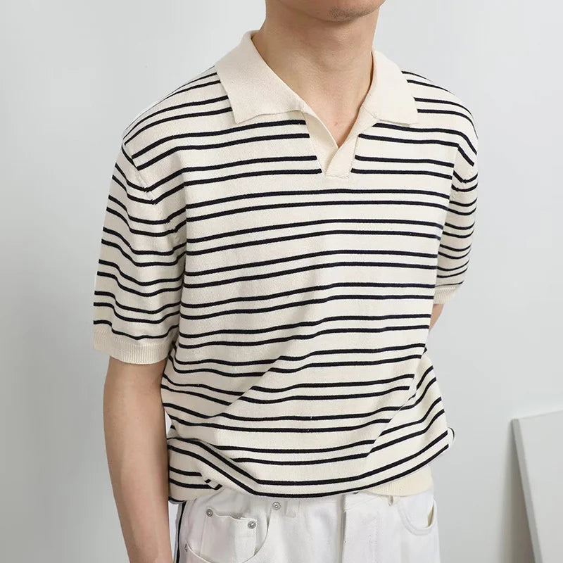 Casualowa koszulka polo w paski
