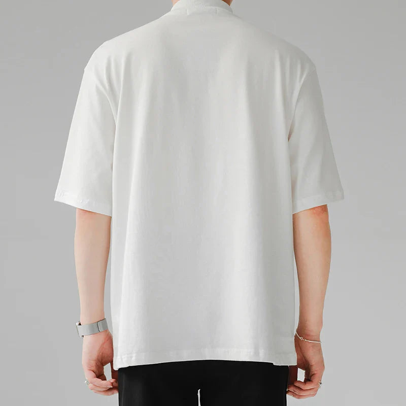 T-shirt z golfem i krótkimi rêkawami
