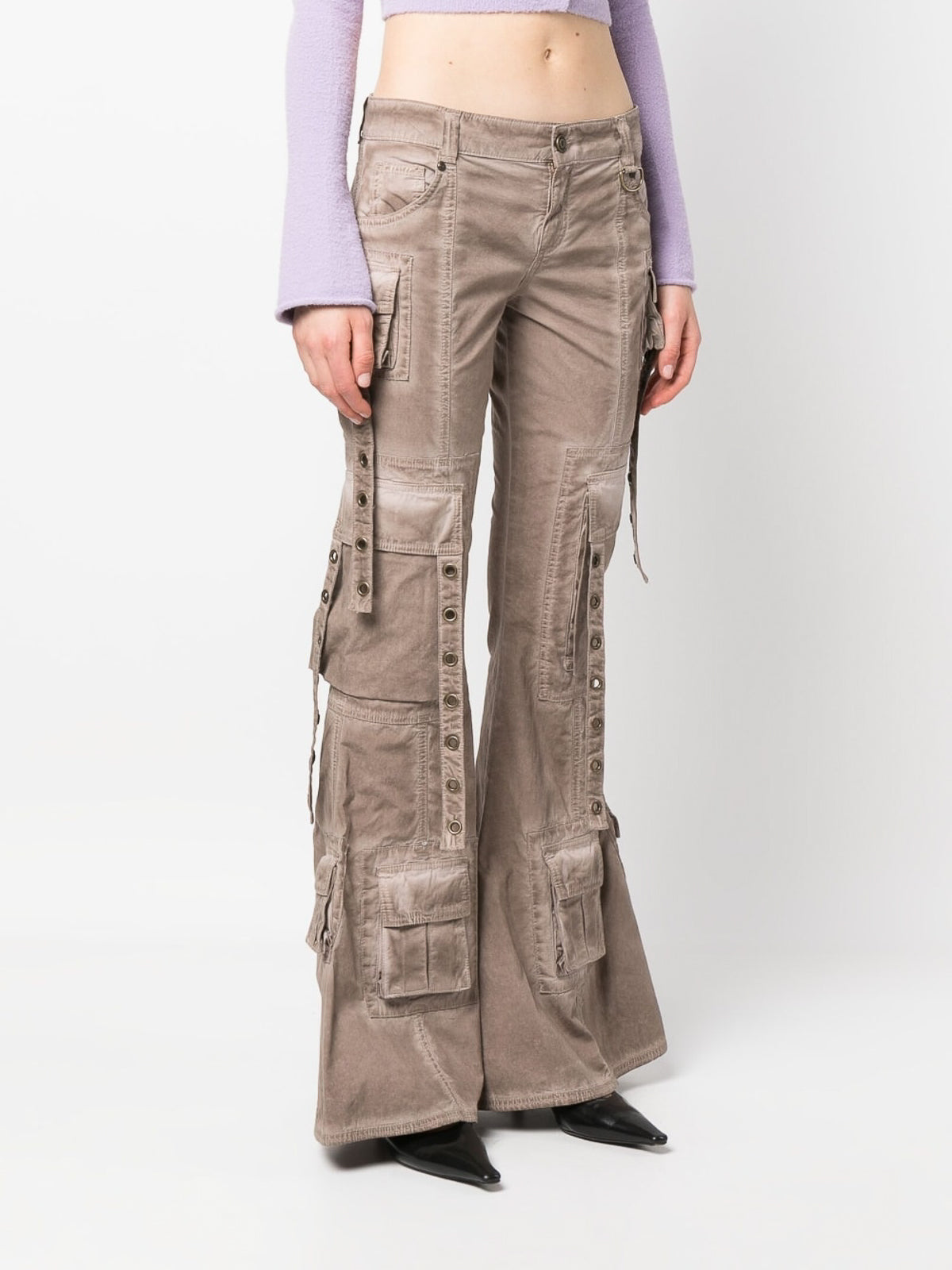 Spodnie cargo typu bootcut