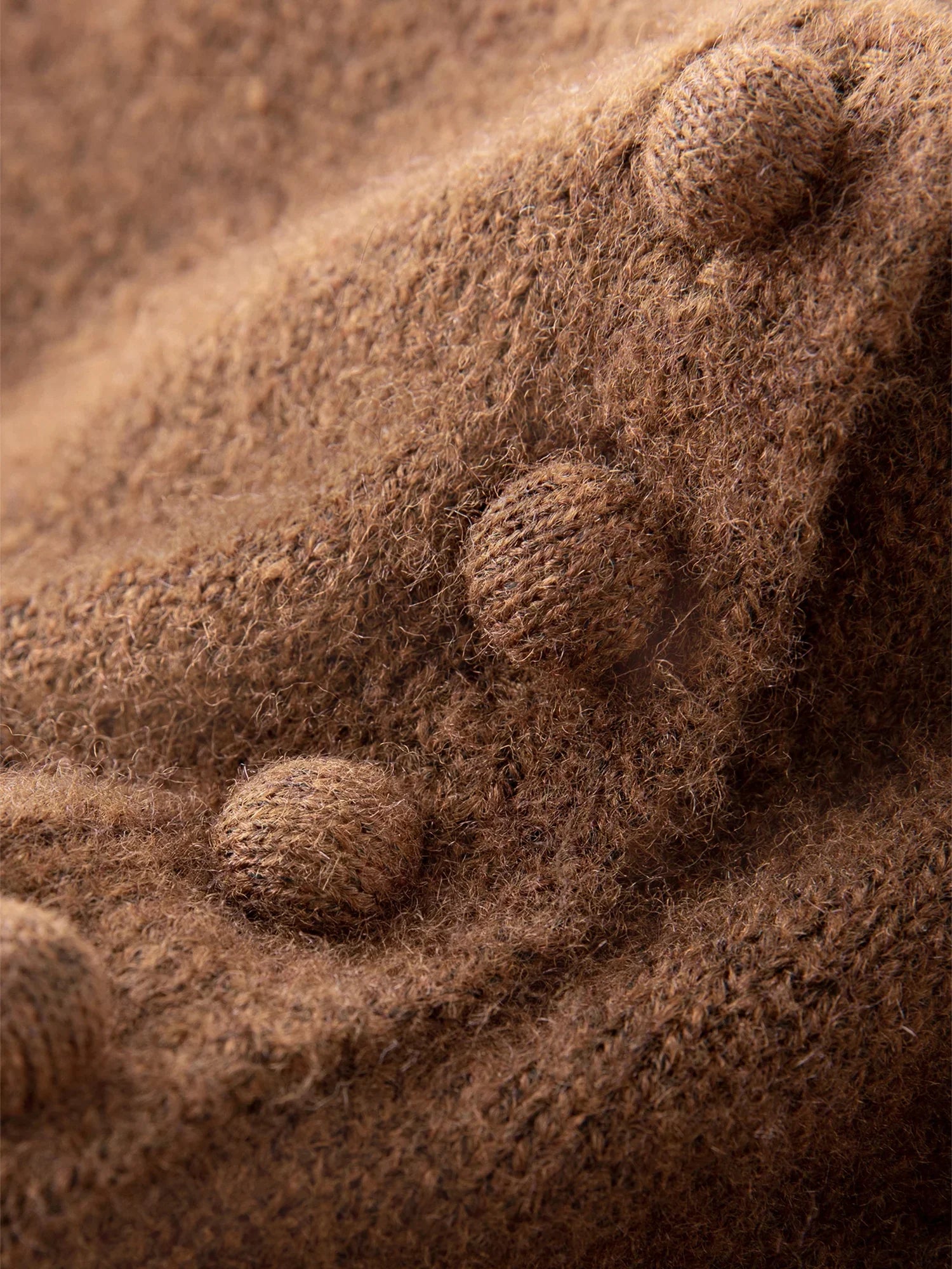 Kardigan z dzianiny mieszanej z wełnianymi guzikami