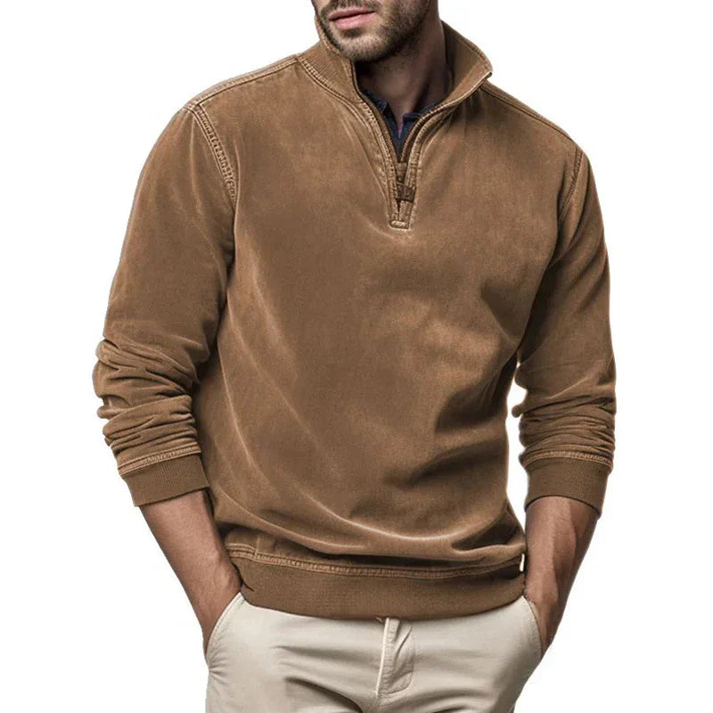 Bluza z zamkiem do poęowy w stylu vintage